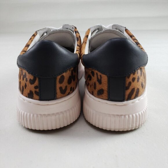 Sofft Fianna Animal Print Leather Sneaker Womens 8.5 White Lace Up Casual Shoe - Picture 8 of 10